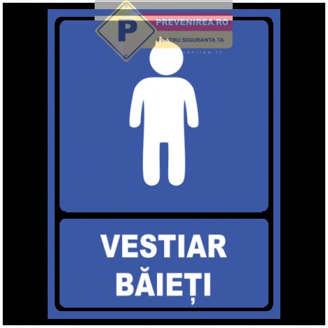 Semn pentru vestiar baieti